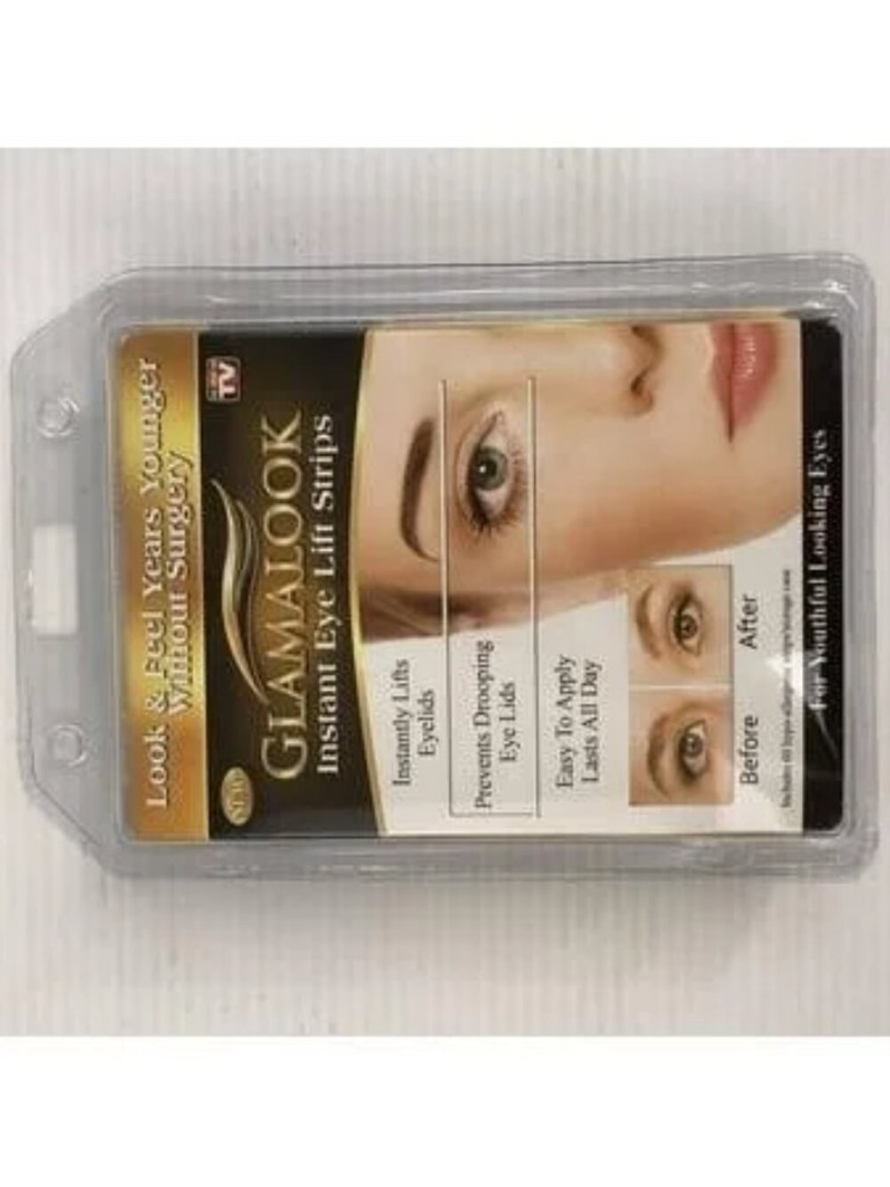 Glamalook Instant Eye Lift Strips Eyelid Lifting Invisible Tape 60 Pack New